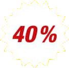 40% Rabatt-Schild