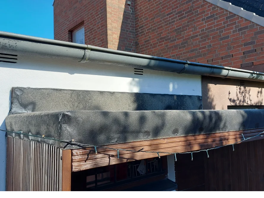 Gartenhaus-Dach im Bau