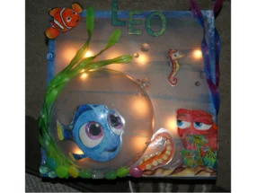 Beleuchtetes Bild mit Meeresmotiven