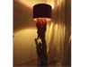Stehlampe aus Treibholz mit Lampenschirm