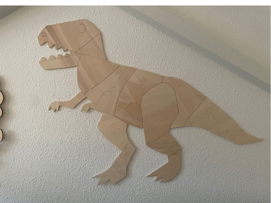 Hölzerne Tyrannosaurus Rex Wanddekoration