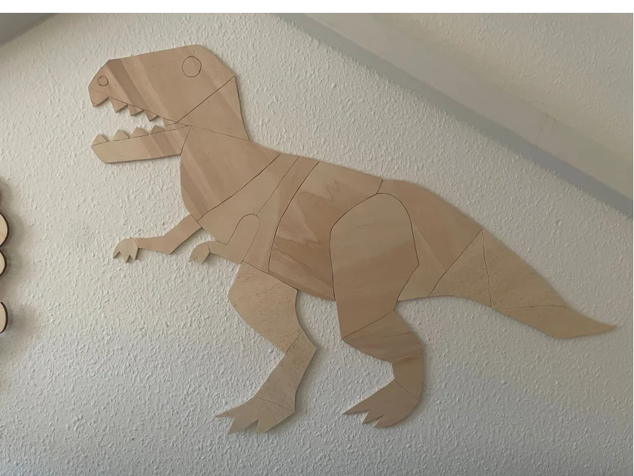 Hölzerne Tyrannosaurus Rex Wanddekoration