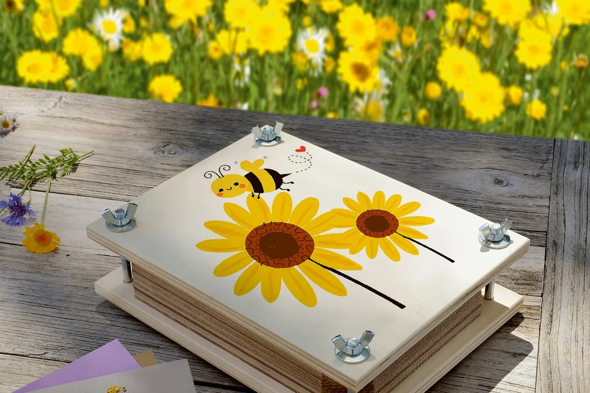 Blumenpresse aus Holz