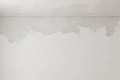 Wasserschaden an weißer Wand