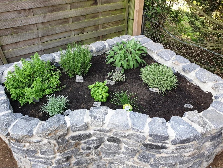 Kräuterbeet aus Stein