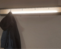 Garderobe mit Beleuchtung