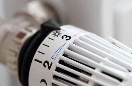 Thermostat Nahaufnahme Nahmaufnahme eines Thermostats