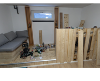 Bau eines Holzgestells mit Säge