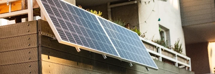 Solaranlage auf Balkon