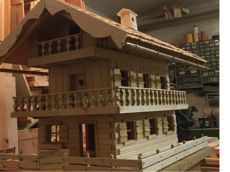 Holzmodell eines Hauses