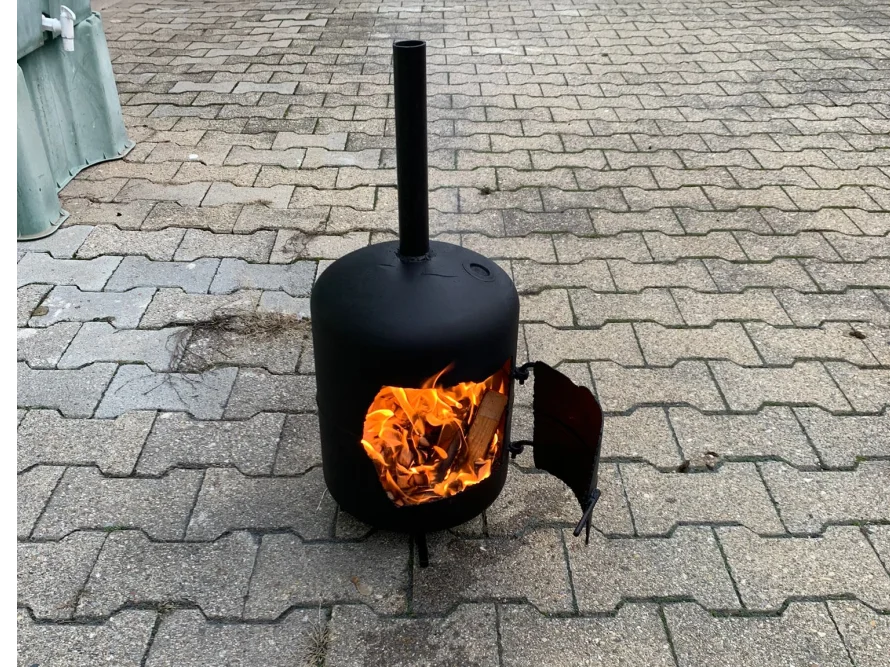 Selbstgebauter Ofen aus Gasflasche