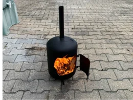 Selbstgebauter Ofen aus Gasflasche