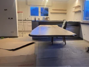 Einbau einer massiven Holzküche