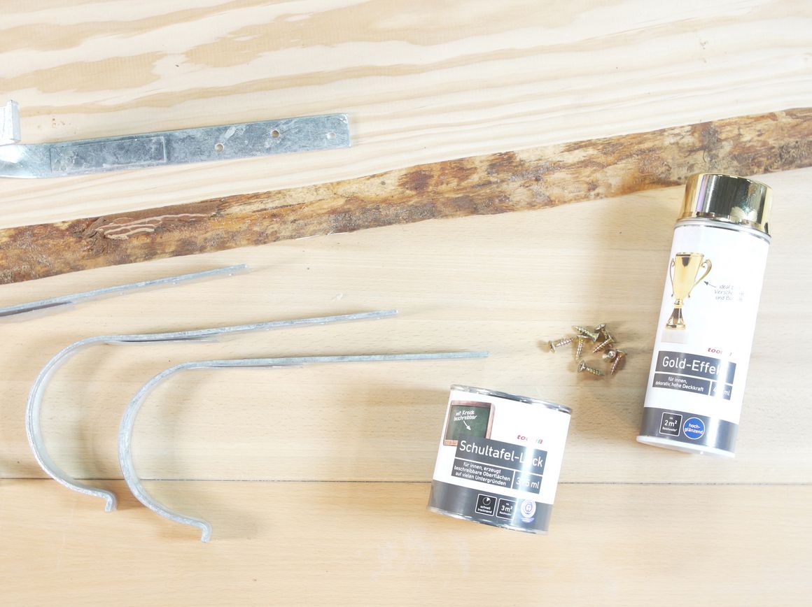 Materialien zur Herstellung eines Wandregals