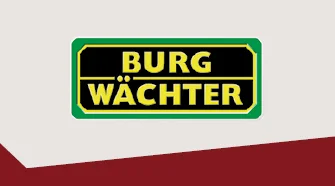 Ein Schild mit der Aufschrift Burgwächter und einer stilisierten Burg.