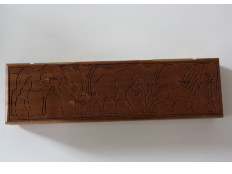 Holzkästchen mit Tiermotiven