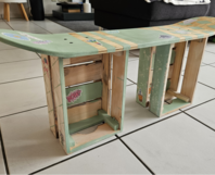 Upcycling Sitzbank aus Skateboard