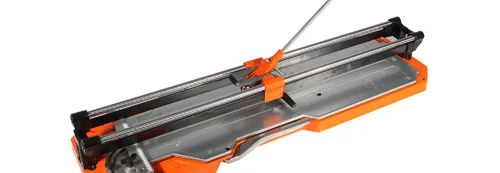 Oranger Fliesenschneider mit Hebel