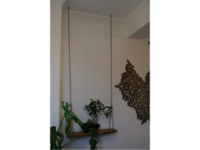 Hängendes Regal mit Pflanze