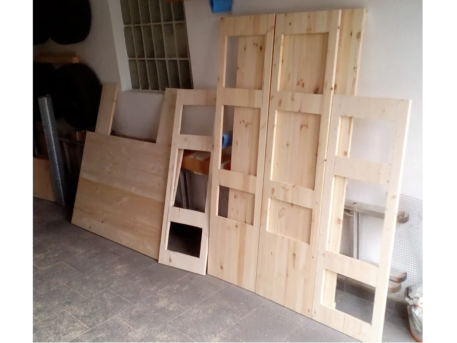 Holzrahmen für ein Gartenhaus