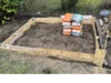 Fundament eines Gartenhauses