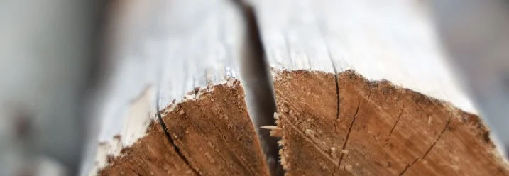 Holzbalken mit Riss