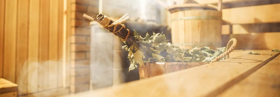 Saunazubehör in einer Sauna