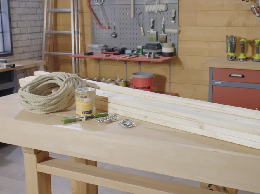 Materialien für eine Hängematte