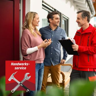 Handwerksservice von toom an einer Haustür
