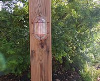 Holz-Gartenlampe rustikal