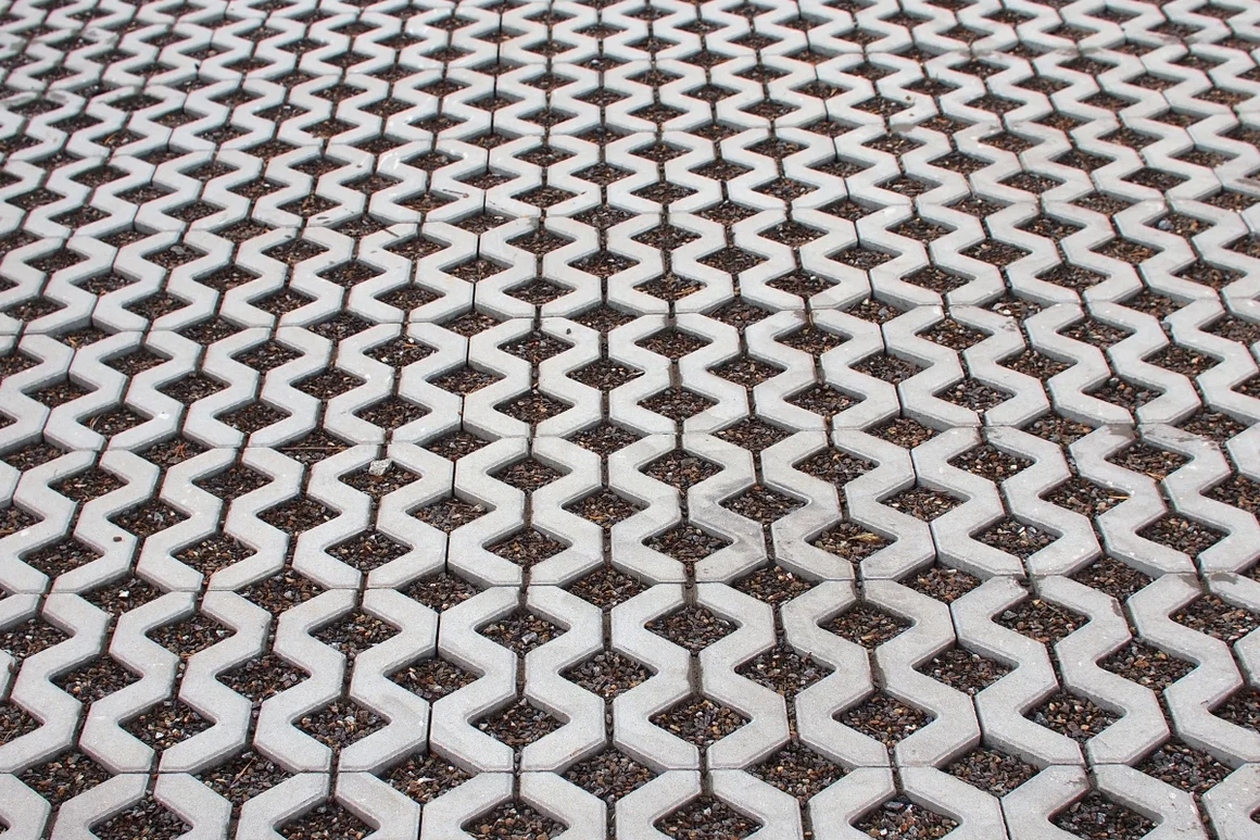Raster aus Pflastersteinen