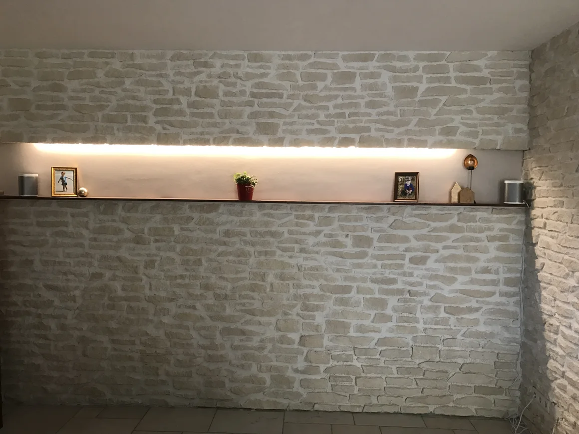 Wohnzimmer Steinwand Fuerte