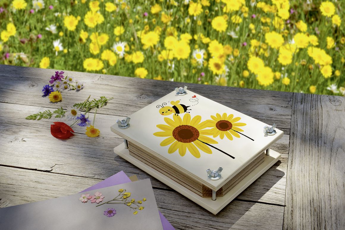 Blumenpresse aus Holz
