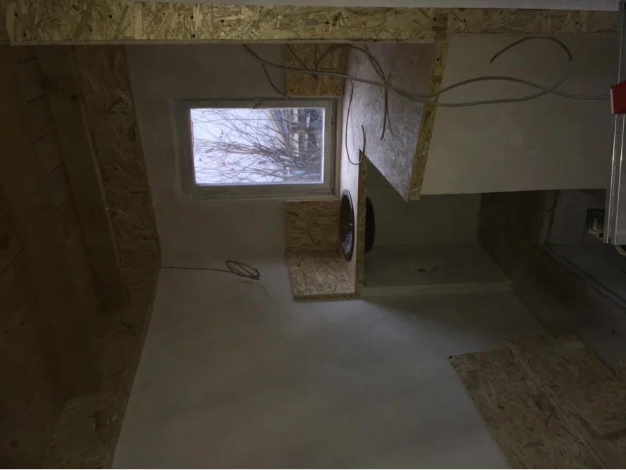 Rohbau eines Badezimmers