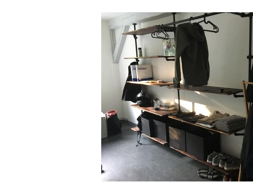 Regal aus Gewinderohren