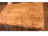 Holztischplatte mit Gravur