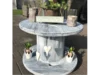 Upgecycelte Kabeltrommel als Gartentisch