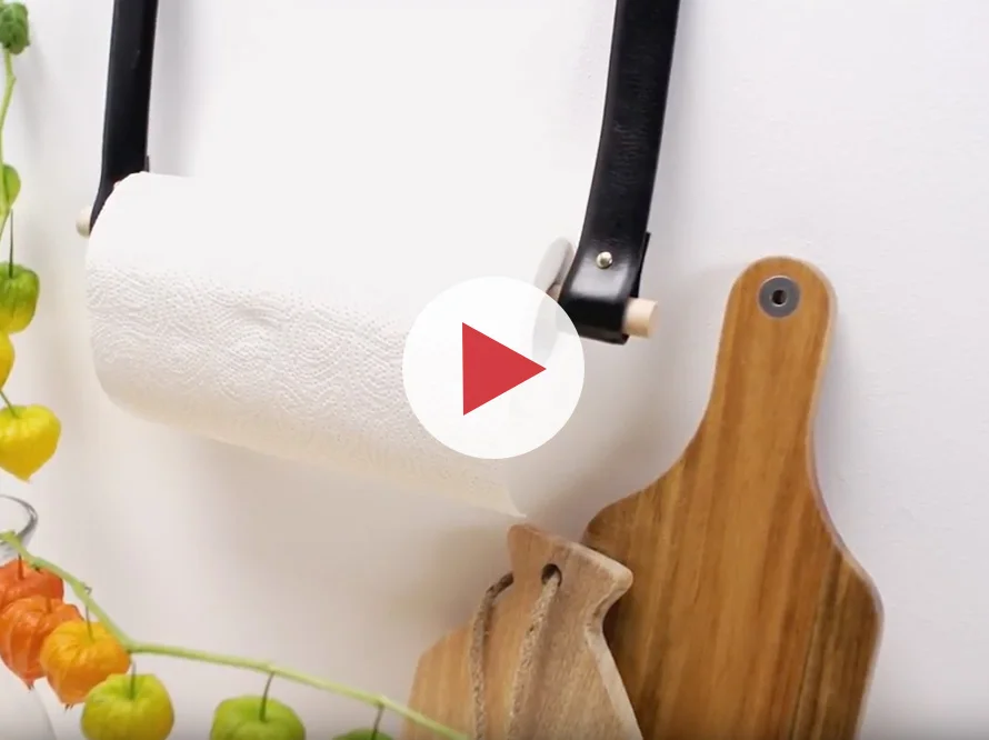 Küchenrollenhalter aus Leder