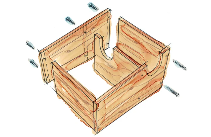 Holzkonstruktion mit Schrauben