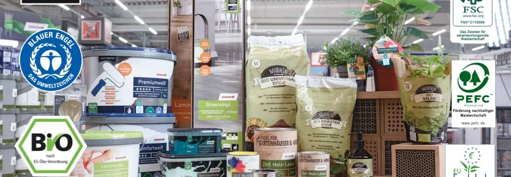 Vielfältige Auswahl an nachhaltigen Heimwerkerprodukten