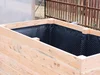 Hochbeet aus Holz mit Teichfolie