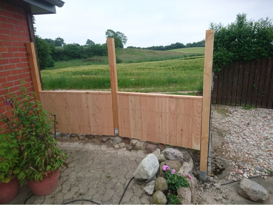 Holzrahmen für einen Zaun