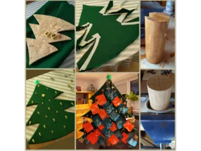 Herstellung eines DIY Adventskalenders in Tannenbaumform