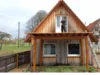 Holzhaus mit Pergola im Rohbau