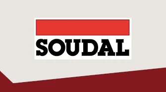 Roter Balken über dem Wort Soudal