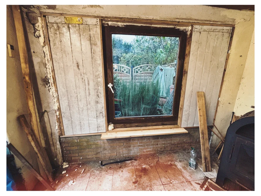 Rohbau eines Gartenhauses