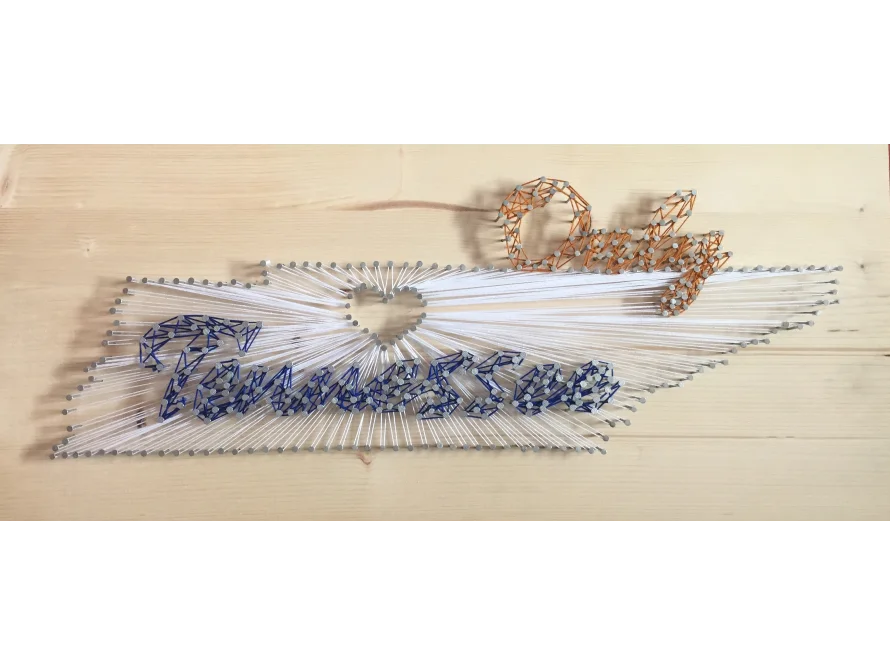 Fadenbild Tennessee mit Herz