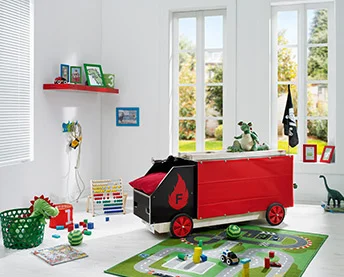 Feuerwehrbett im Kinderzimmer