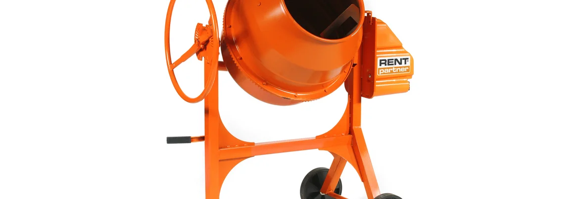 Oranger Betonmischer