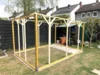 Holzgerüst für ein Gartenhaus
